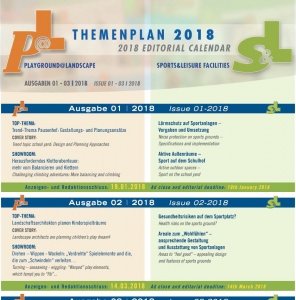 Themenplan Playground@Landscape / Sports & Leisure Facilities 2018